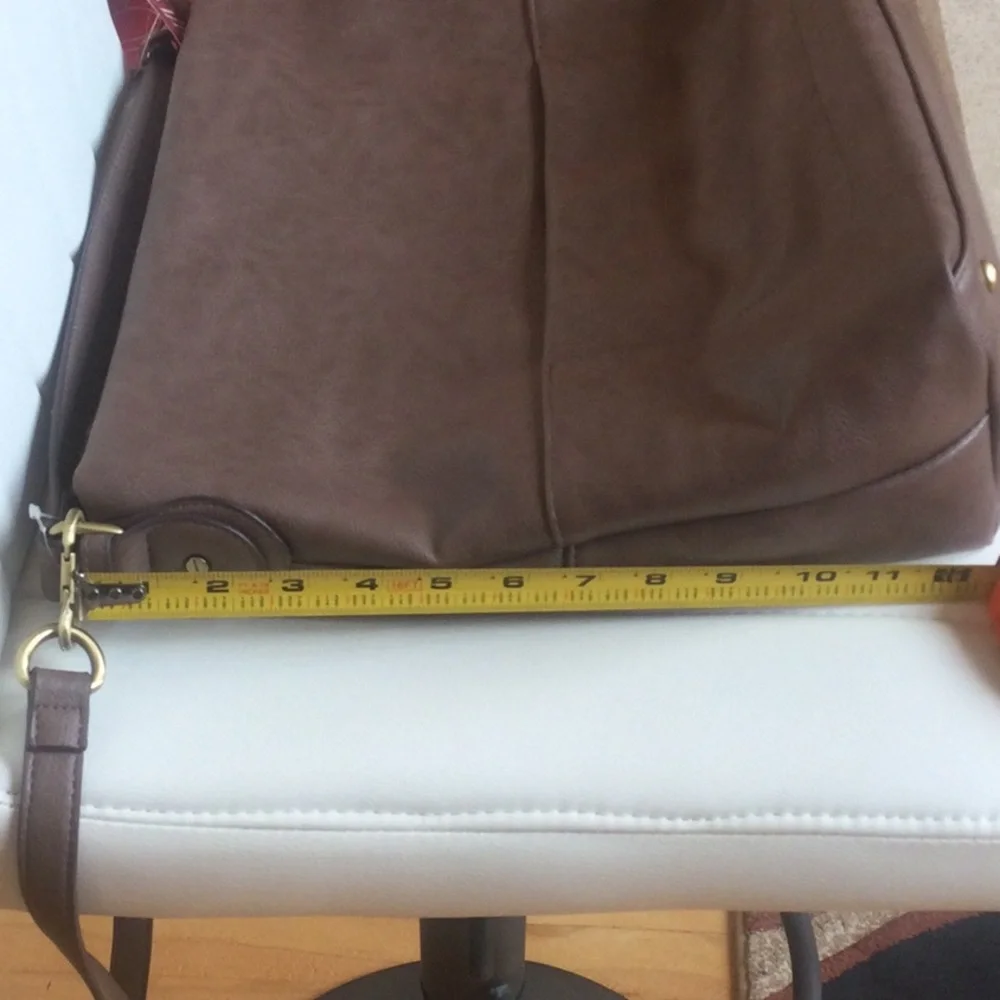 NWT Merona Brown Tan Tote Bag - Picture 12 of 13